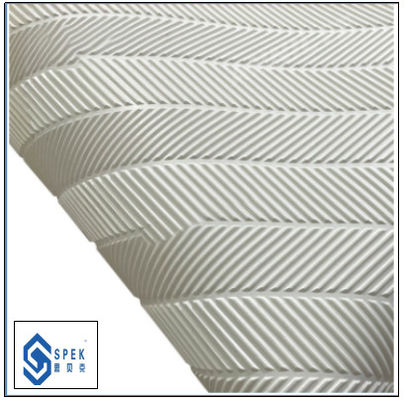 Buy Fish Bone Pattern Food Grade White Light Conveyor Belt online manufacture