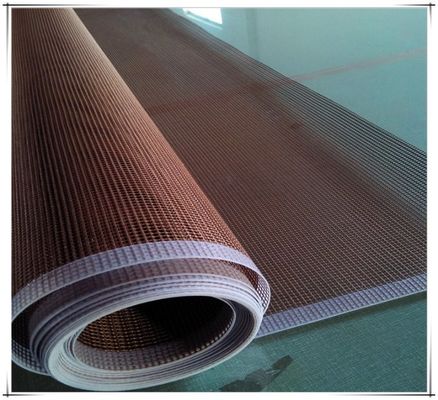 Buy Tan Brown  Mesh UV Dryer Conveyor Belt For UV Glue UV Ink online manufacture