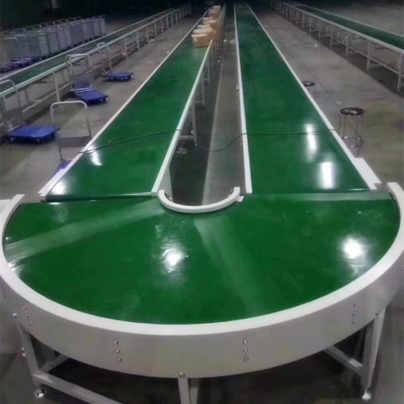 Black Green White Curve Pvc Conveyor Belt Custom Made FDA Standards