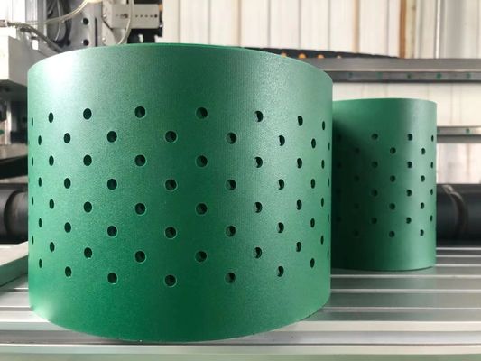 Low Noise Petrol Green Pvc Conveyor Belt Smooth Glossy
