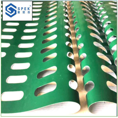 White Blue Green Perforated Conveyor Belt