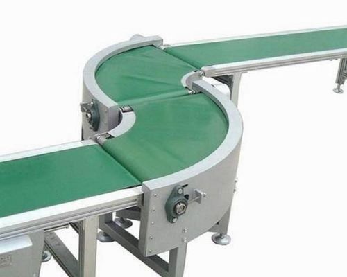 Blue white green pvc turn curve 90 degree conveyor belt 180 degree conveyor belt
