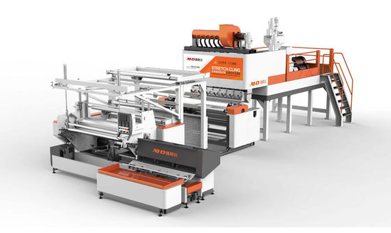 3 layers co-extrusion plastic stretch film extruder machine