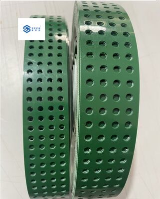 Customized Hole PVC Conveyor Belt Green Color