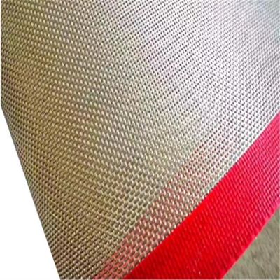 Metal Lace PTFE Mesh Conveyor Belt Alkali Free Heat Resistant 0.55mm Thickness